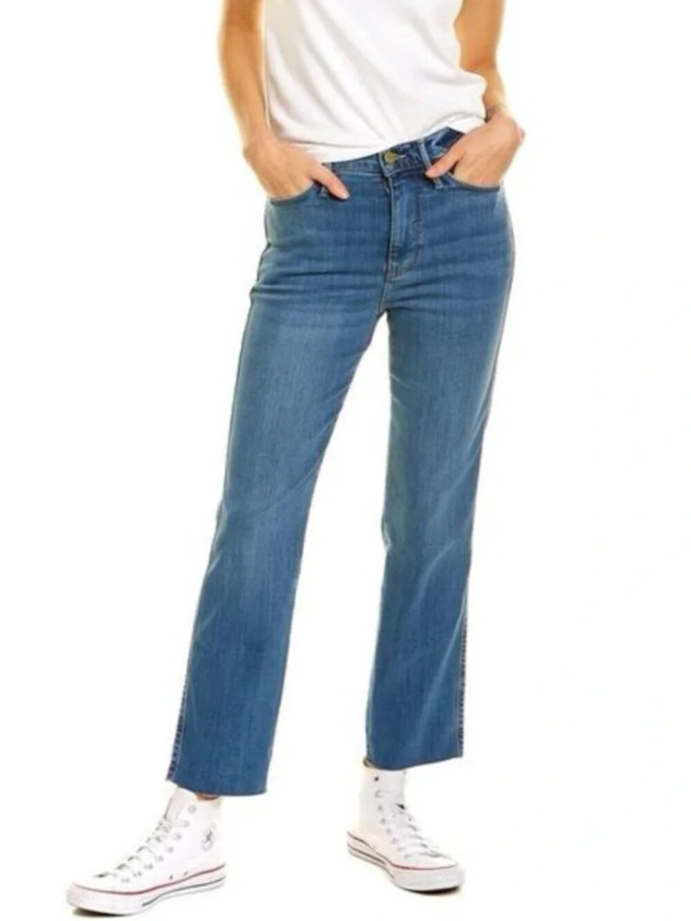 Frame | Le Sylvie Slender Straight Jeans in Bonhill
